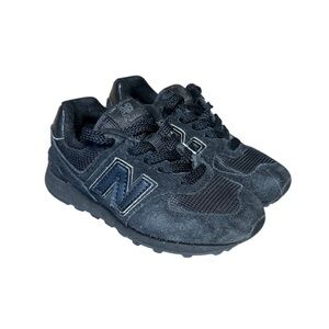 New Balance 574 Little Boys Sneakers Black on Black Size 10.5